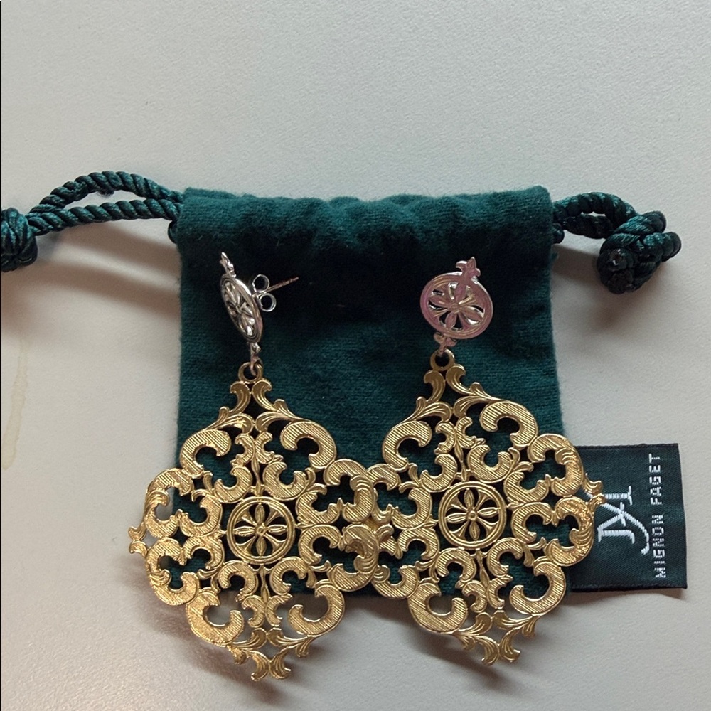 Mignot Faget Renaissance Dangle Earrings Bronze